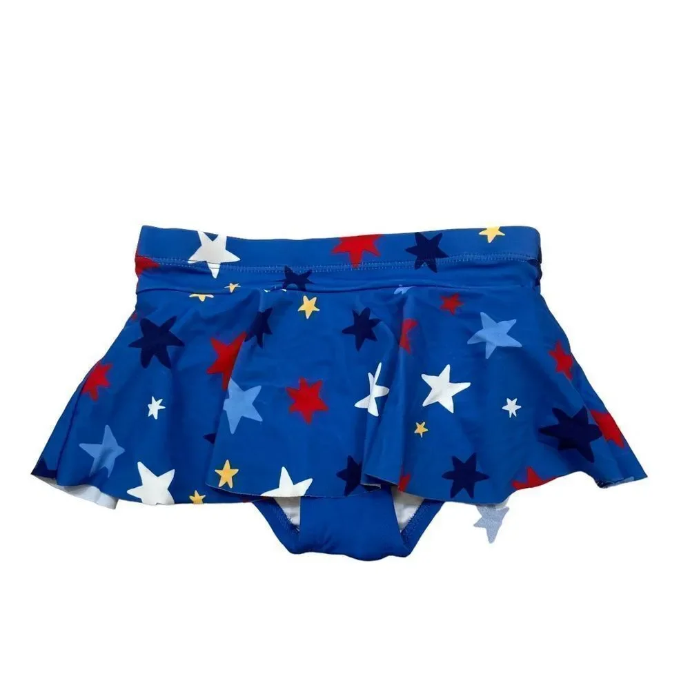 Hanna Andersson Girl Blue Star Print Swim Skort‎ Size 100 or 5